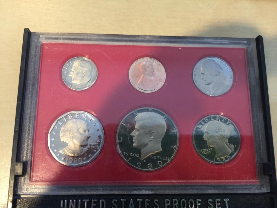 1980 S United States Mint Proof Set with box