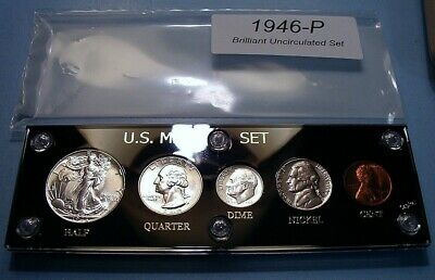 1946 MINT SILVER SET U.S. COINS CHOICE to GEM BRILLIANT UNCIRCULATED SUPER NICE