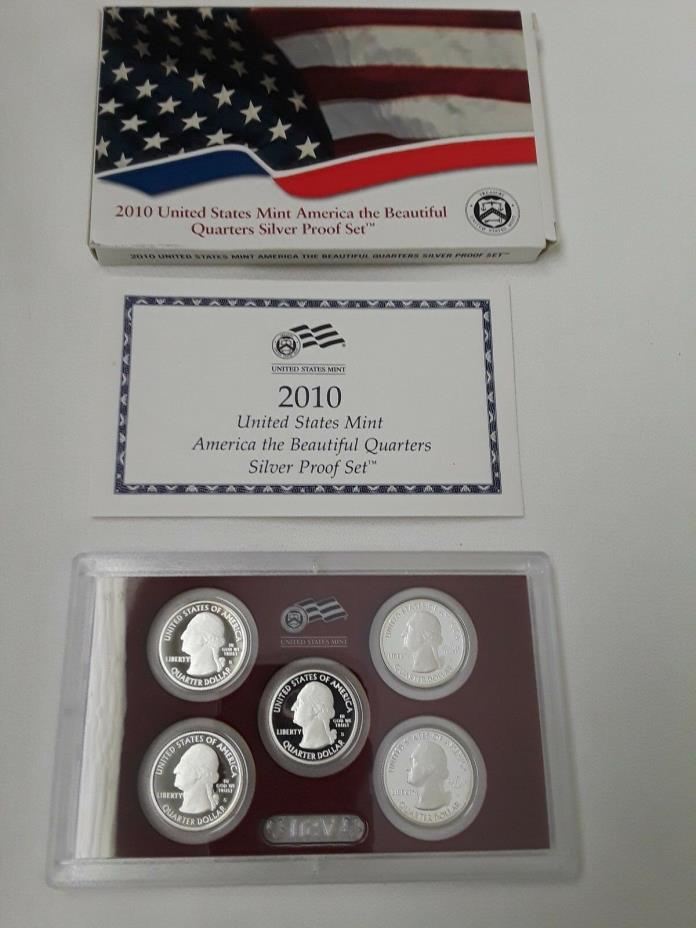 2010-S US Mint America the Beautiful Quarters Silver Proof Set
