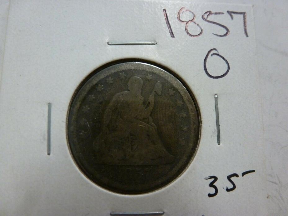 1857-O Seated Liberty Silver Quarter Dollar