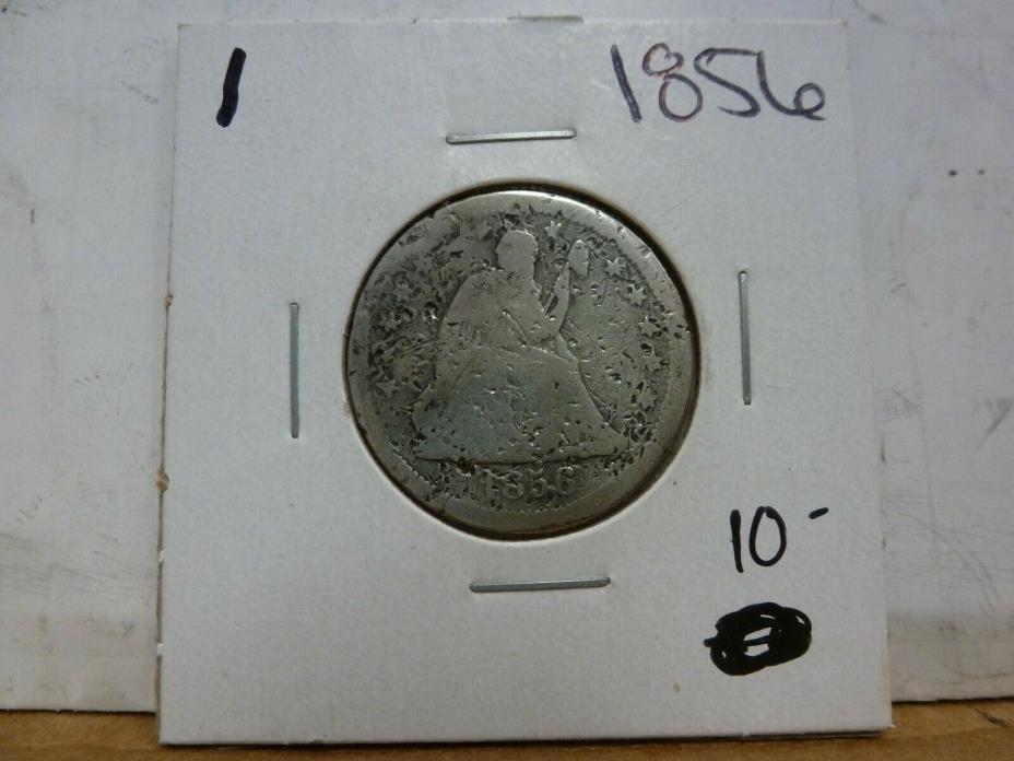 1856 Seated Liberty Silver Quarter Dollar #1