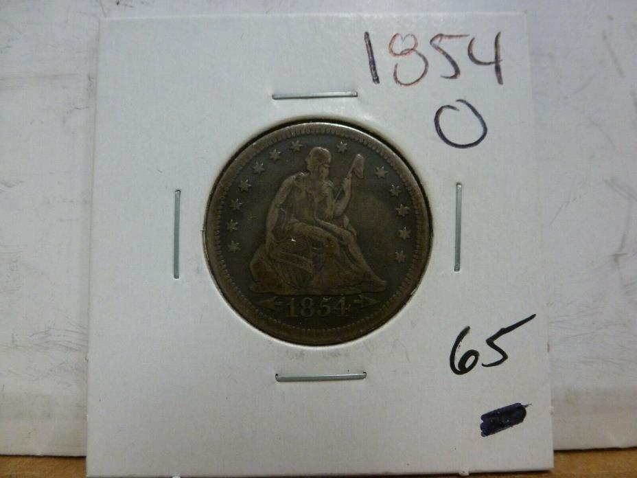 1854-O Seated Liberty Silver Quarter Dollar