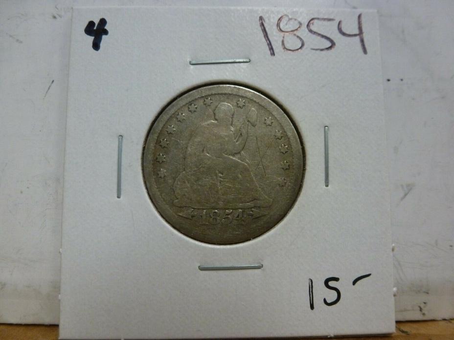 1854 Seated Liberty Silver Quarter Dollar-- #4