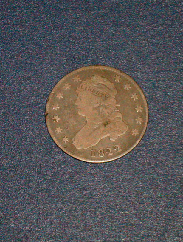 1822 Large Size Silver BUST QUARTER 25 c Better Date