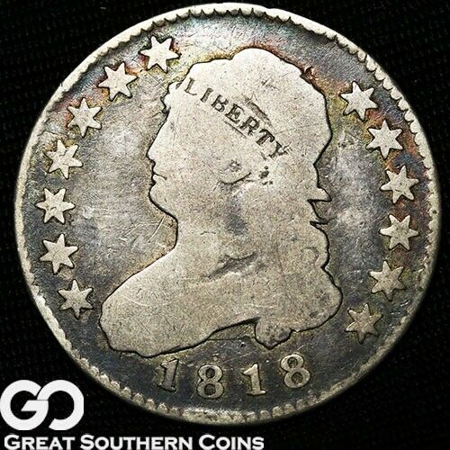 1818 Capped Bust Quarter, Scarce Type