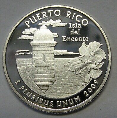 2009-S Puerto Rico Gem DCAM Silver Proof Territory Quarter Stunning Coin