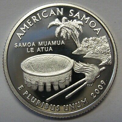 2009-S American Samoa Gem DCAM Silver Proof Territory Quarter Stunning Coin