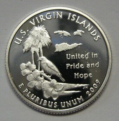 2009-S Virgin Islands Gem DCAM Silver Proof Territory Quarter Stunning Coin