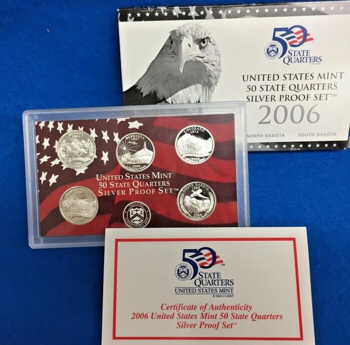 2006 U.S. Mint ATB Silver Proof Quarter Coin Set ~ Mint Condition