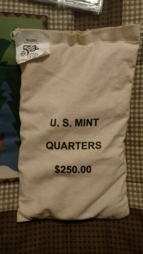 2003 P ~ Maine quarter bag ~ $250 FACE ~ MINT SEWN BAG