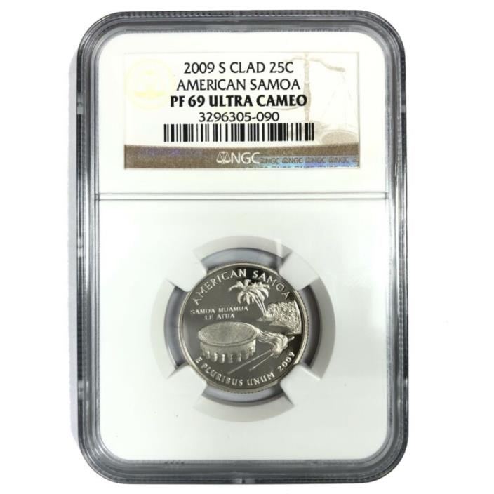 2009-S United States AMERICAN SAMOA Quarter - NGC PF69 Ultra Cameo