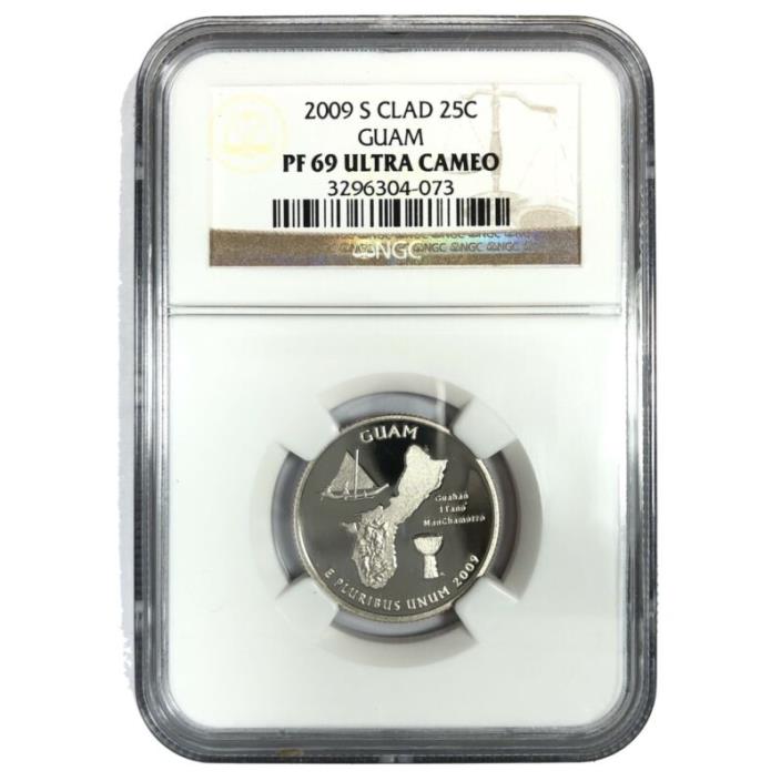 2009-S United States GUAM Quarter - NGC PF69 Ultra Cameo