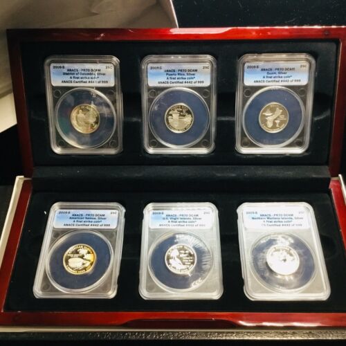 Set of 2009 S US State Quarters ANACS PR70 DCAM First Strike