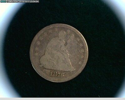 1876 Seated Liberty Quarter ( # 12s132 )