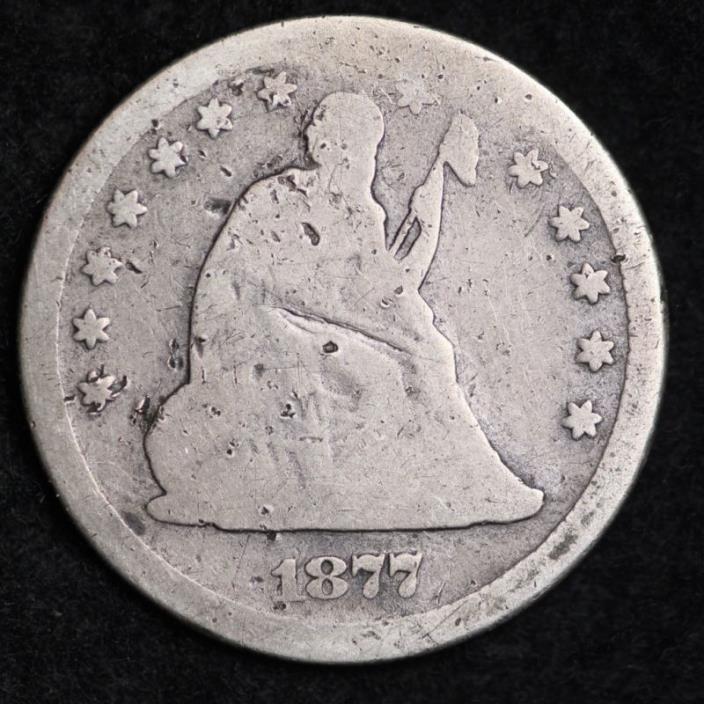 1877-S Seated Liberty Quarter CHOICE FREE SHIPPING E320 KB