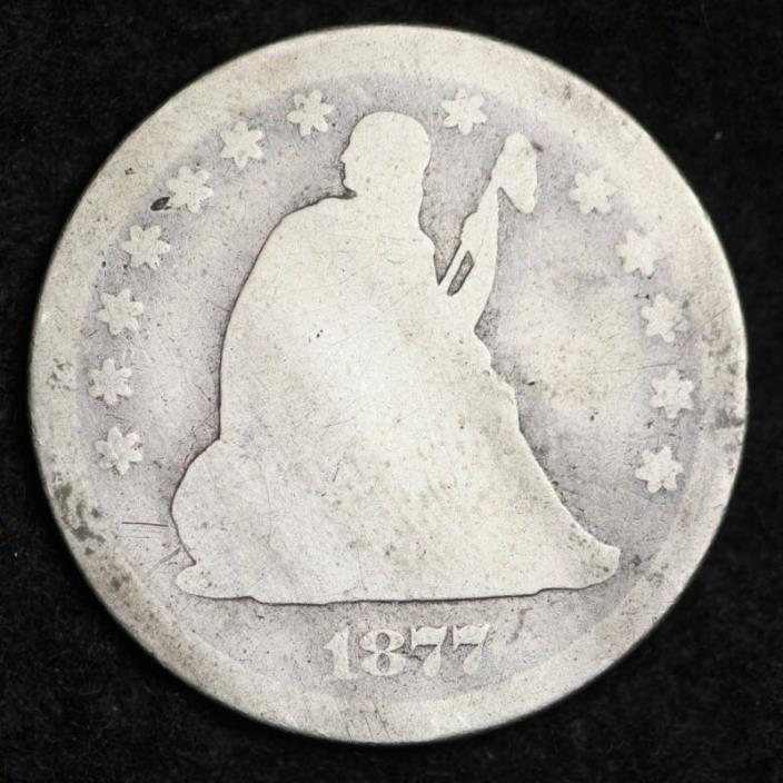 1877 Seated Liberty Quarter CHOICE FREE SHIPPING E319 AB
