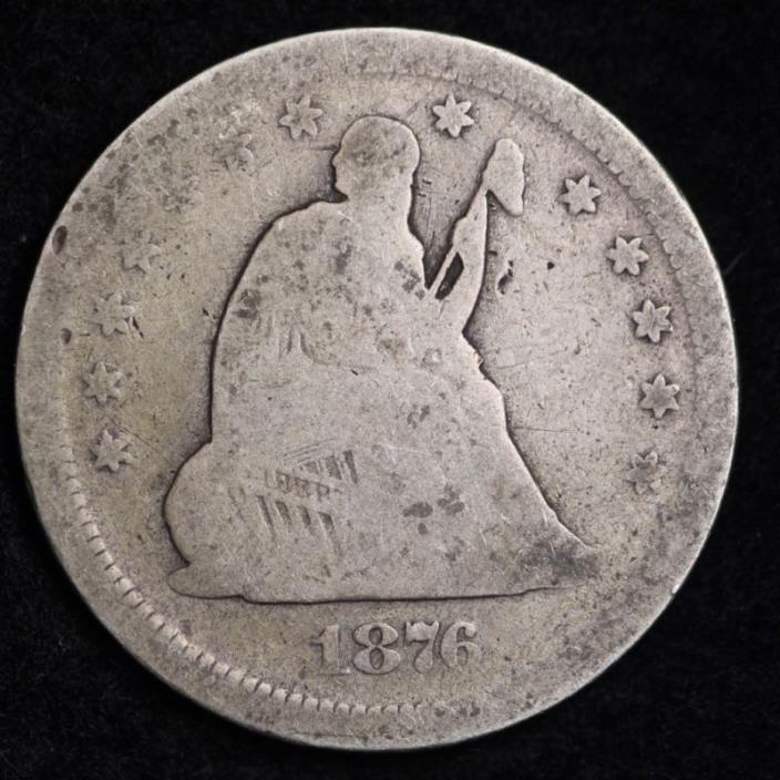 1876-S Seated Liberty Quarter CHOICE FREE SHIPPING E314 RB