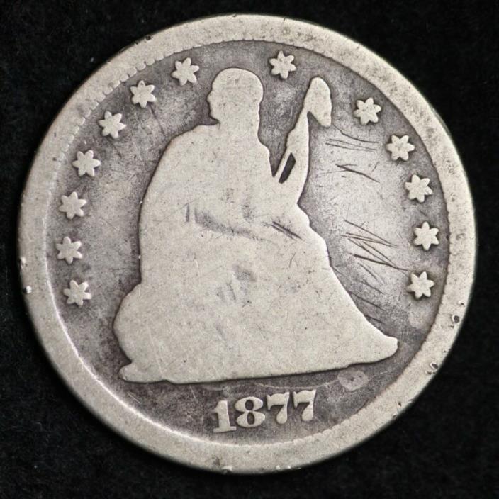 1877-S Seated Liberty Quarter CHOICE FREE SHIPPING E321 RB