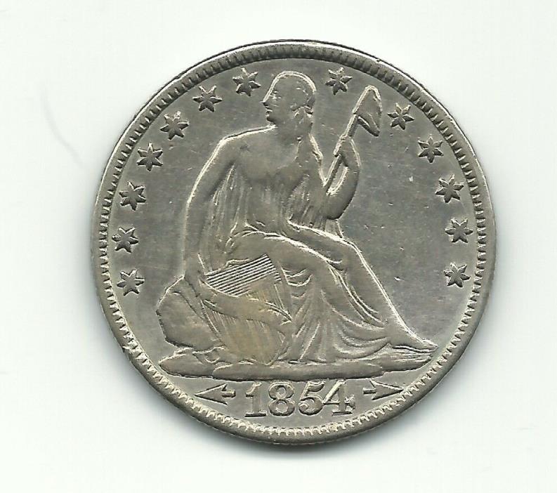 1854-O Arrows at Date Seated Liberty Half Dollar, New Orleans Mint Issue