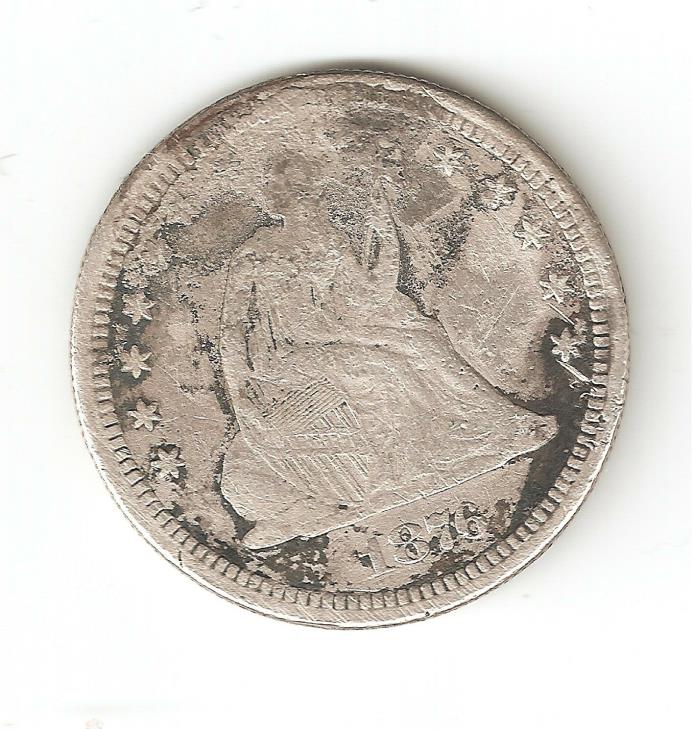 1876-CC Seated Liberty Quarter, Scarcer Date Carson City Issue
