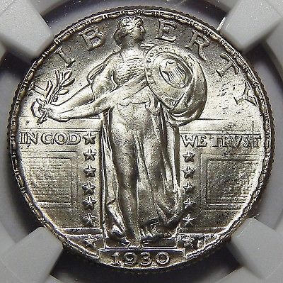 1930 NGC MS64+ (FULL HEAD) STANDING LIBERTY QUARTER