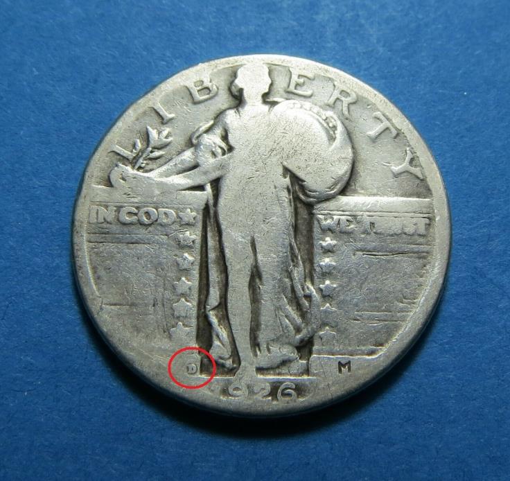 1926-D  STANDING LIBERTY SILVER QUARTER ~ VERY NICE! ~ COMBINED SHIP LOT 891