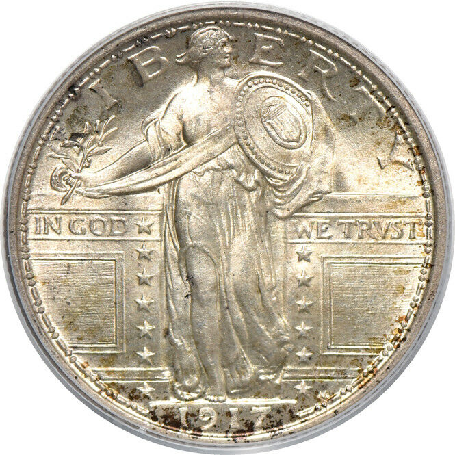 1917 Type 1 Standing Liberty Quarter MS 66 FH CAC, PCGS 25C C40626