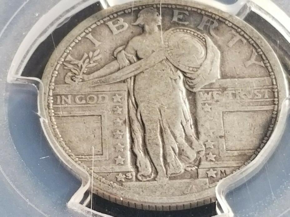 1917 S Standing Liberty Silver Quarter, PCGS  VG 10, type 1     G137