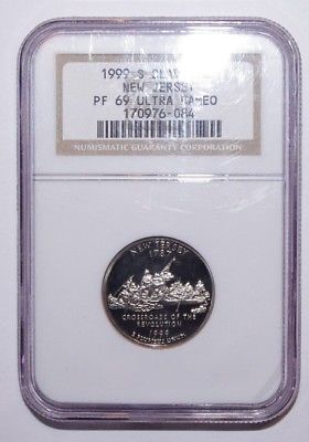 1999 S CLAD 25 Cents New Jersey NGC Certified PF 69 Ultra Cameo High Value