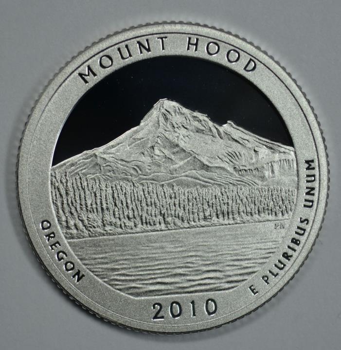 2010 S  Silver Mount Hood Quarter in  Proof    -   Free Ship