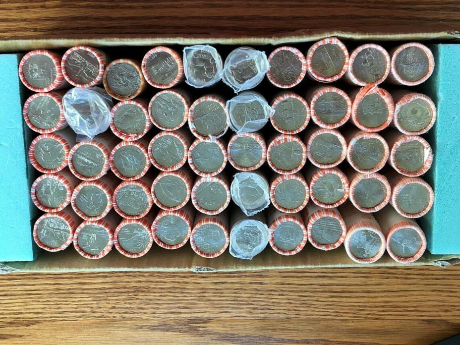 1999-2008 P Complete Uncirculated Statehood Quarters 50 Rolls - Heads/Tails