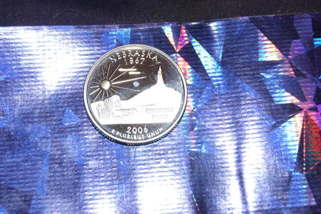 2006s NEBRASKA silver deep cameo proof 50 state quarter