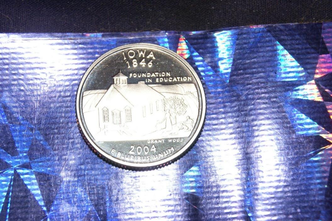 2004s IOWA silver deep cameo proof 50 state quarter