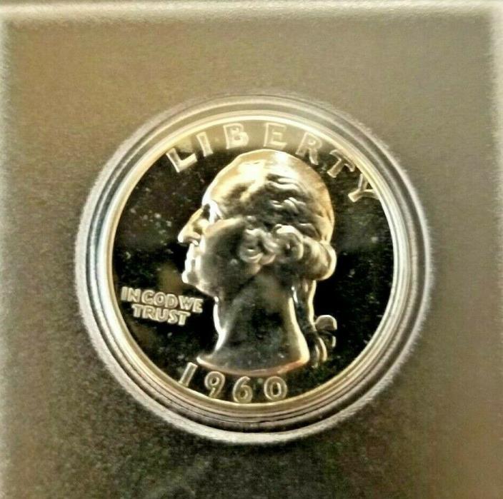 1960 Washington Quarter Proof 90% Silver Gem Brilliiant US Coin
