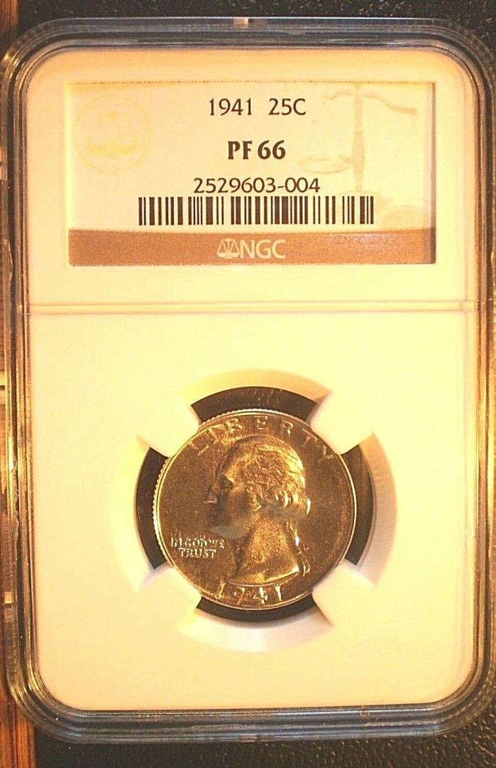 1941 25C (Proof) Washington Quarter,  NGC PF 66 Superior Gem Proof, Brilliant