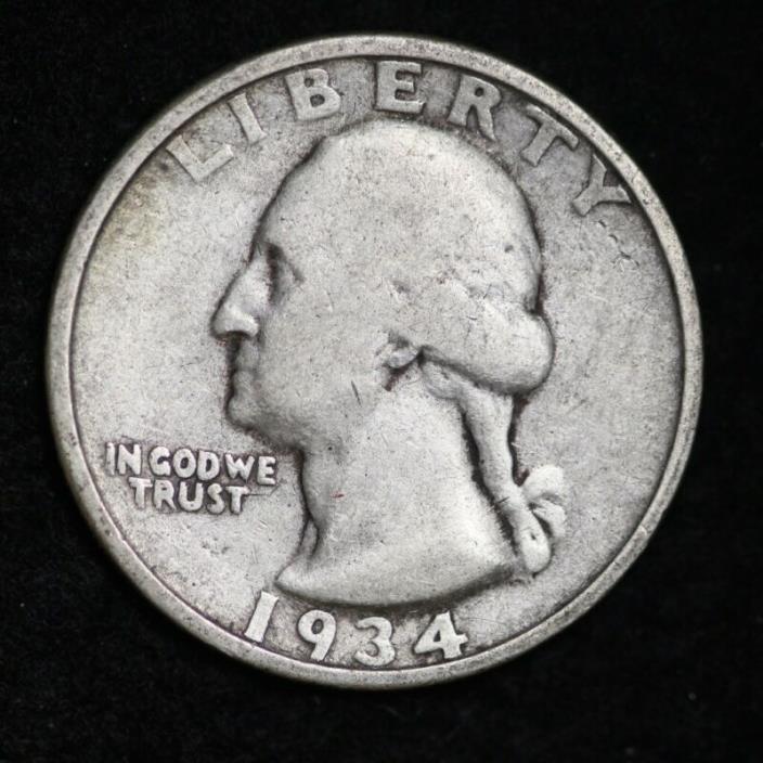 1934 DDO Washington Quarter CHOICE FINE FREE SHIPPING E311 KEB