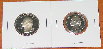 Washington , Jefferson Proof Coins 1983 loose lot 2 coins