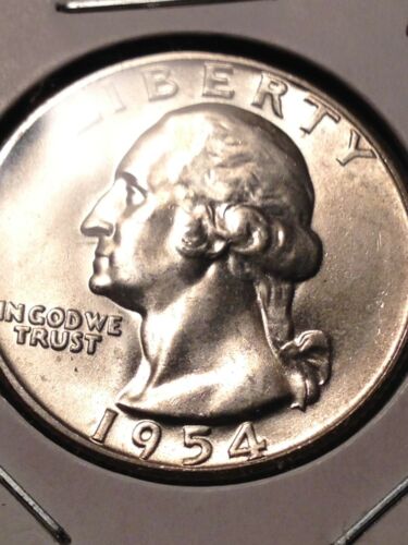 1954-S Washington Silver Quarter Choice BU Looks Like S/S
