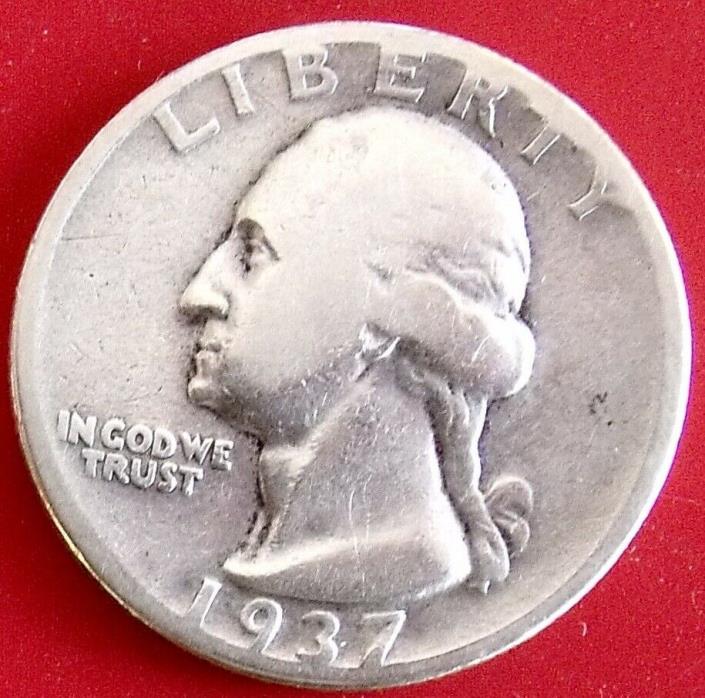 1937-P Washington Quarter – VG – Free Shipping