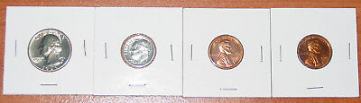 Washington , Roosevelt and Lincoln Proof Coins 1969 loose lot 4 coins