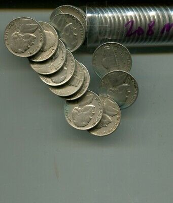 1942 D JEFFERSON NICKEL 40  COIN ROLL CIRCULATED 208M