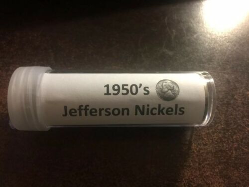Circulated Jefferson Nickel Lot (40) - 1 Roll of Assorted 1950-1959 (Fifties)