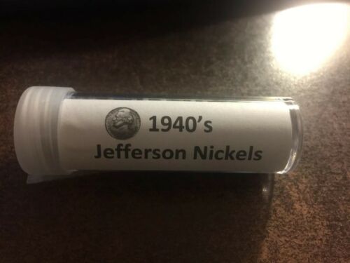 Circulated Jefferson Nickel Forties Lot (40) 1 Roll Assorted 1940-1949 No Silver
