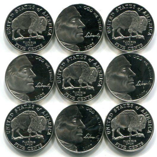 Roll of GEM PROOF CAMEO 2005-S BISON Jefferson Nickels - Free Shipping