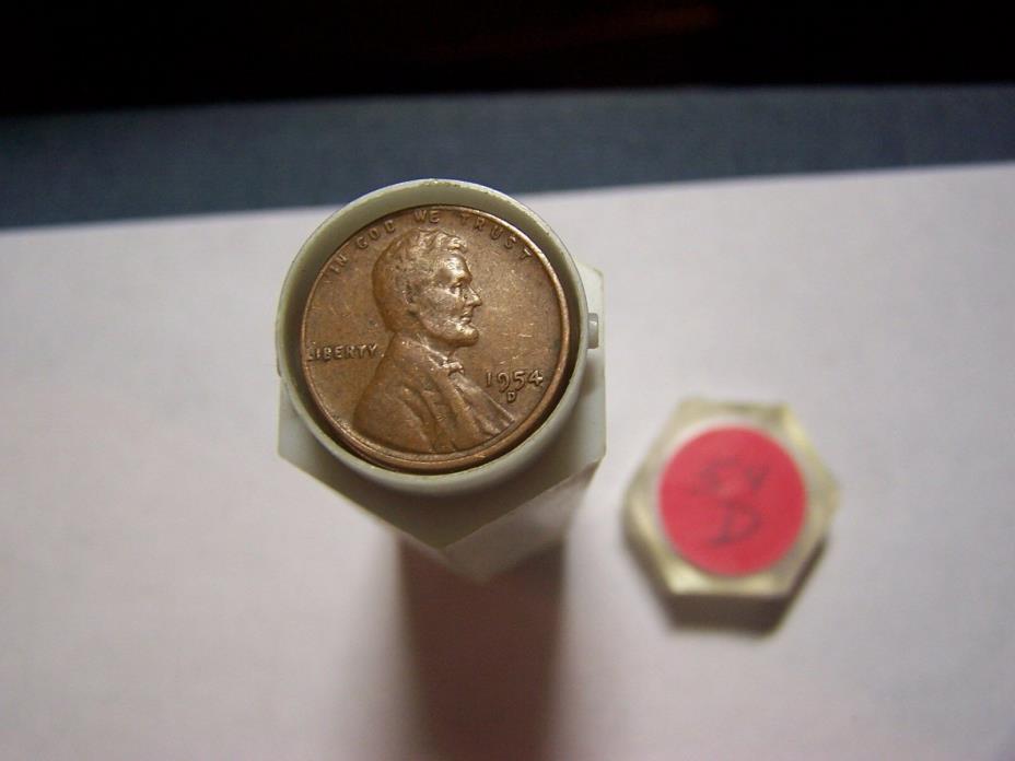 Roll Of 1954-D Lincoln Wheats Circulated