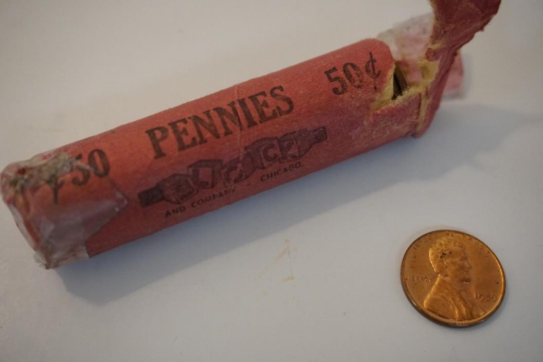 Roll of Uncirculated 1959 US Pennies