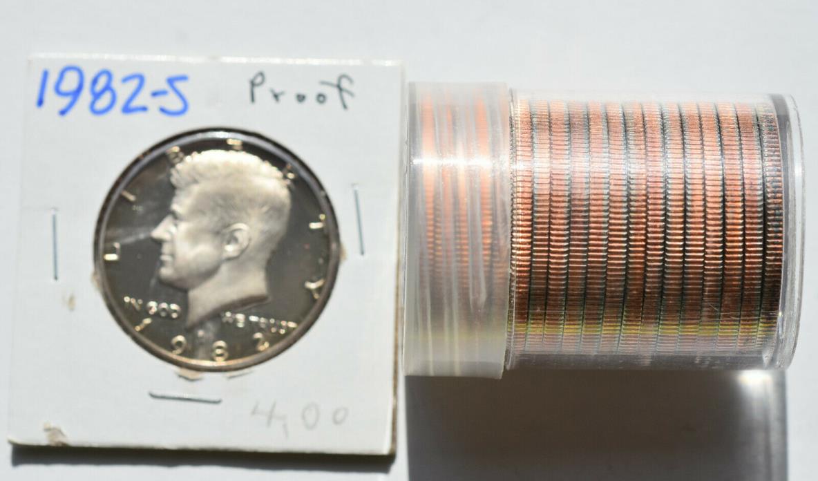 1982-S 50C Kennedy Half Dollar Proof Roll San Francisco 20 Coin Lot