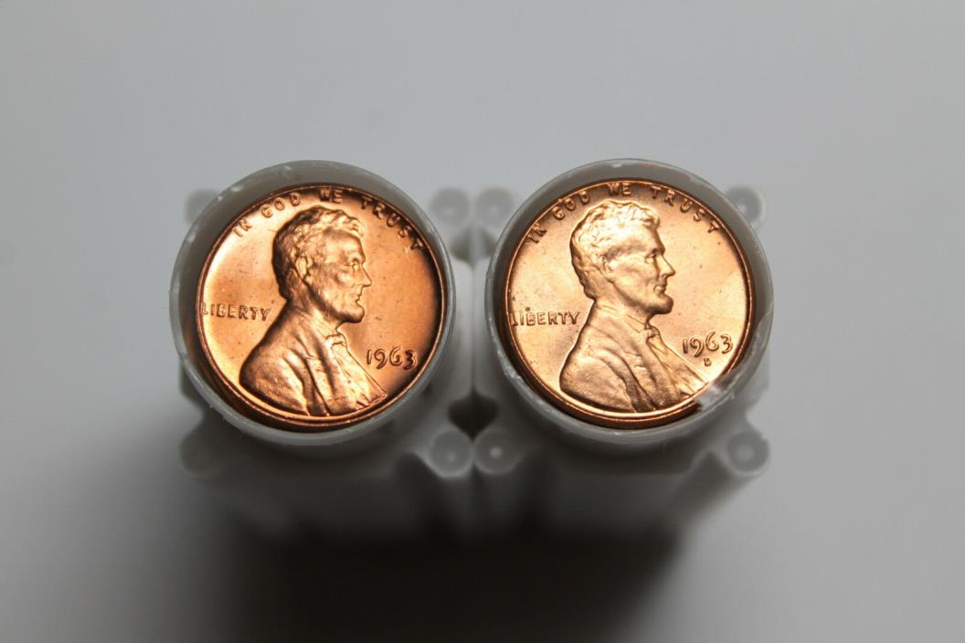 1963 P&D rolls of BU Lincoln cents