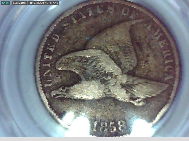 1858 Flying Eagle U.S one cent Coin(0073s7) Small letters