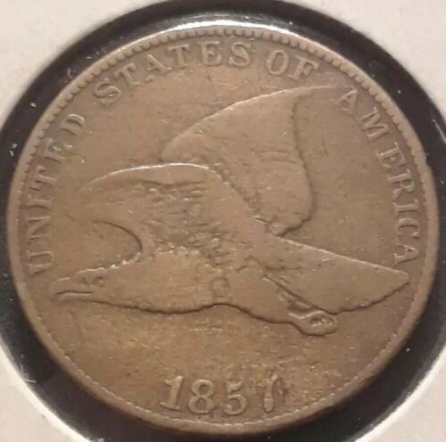 1857 1C Flying Eagle Cent VG+